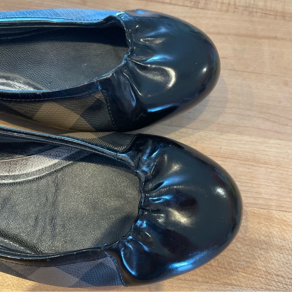Burberry Black Patent Leather Nova Soft Ballerina Flats Size 36.5 - Picture 12 of 12